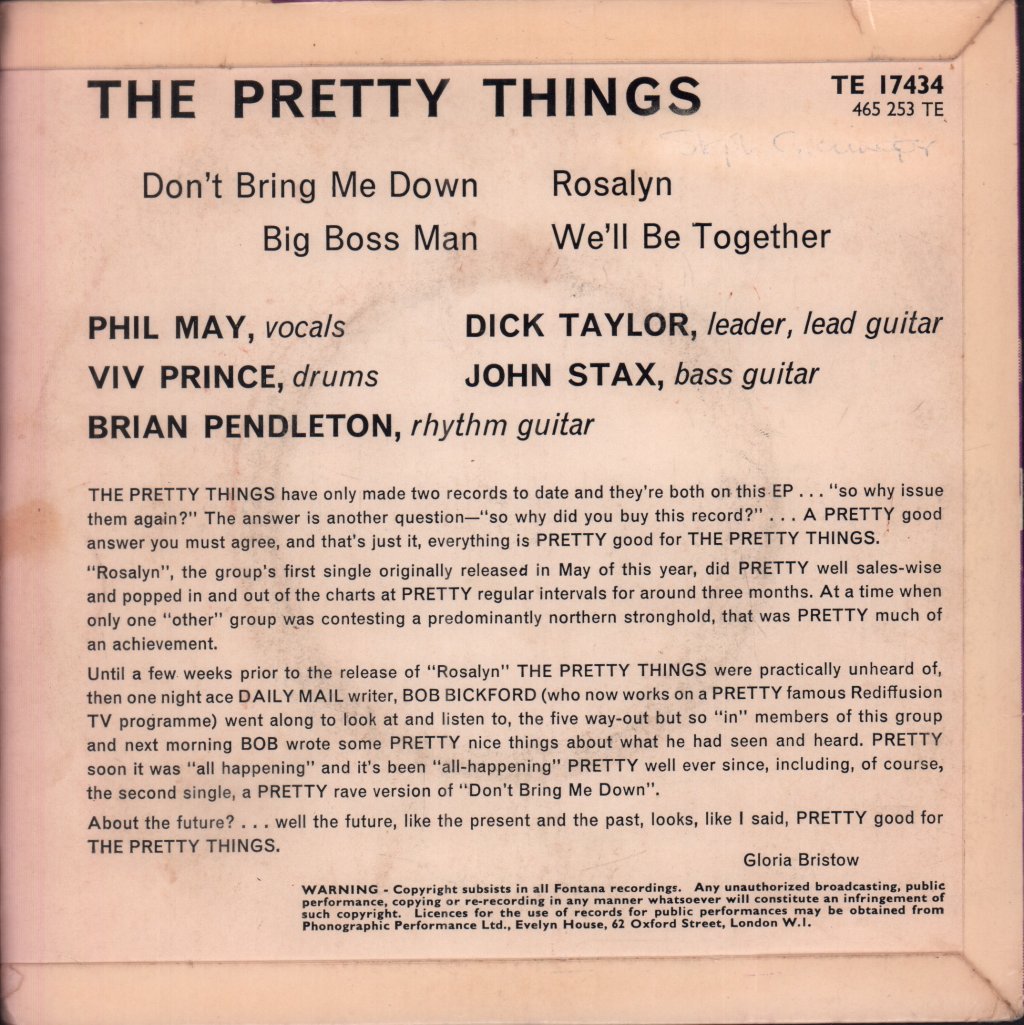 Pretty Things - Pretty Things - 7 Inch