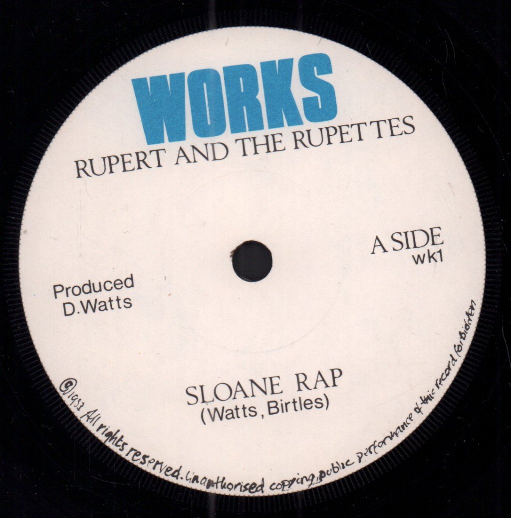 Rupert And The Rupettes - Sloane Rap - 7 Inch