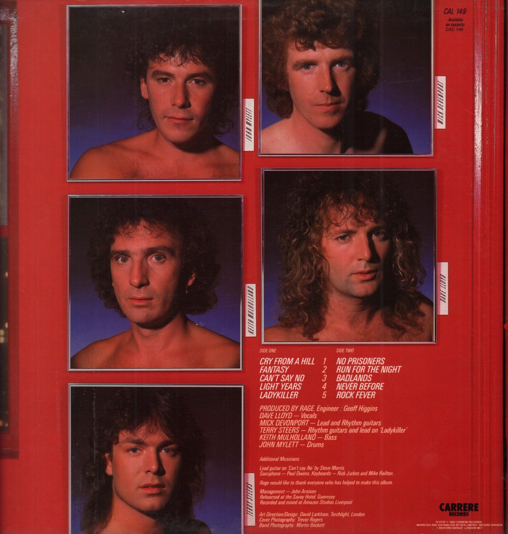 Rage (Nwobhm Group) - Run For The Night - Lp