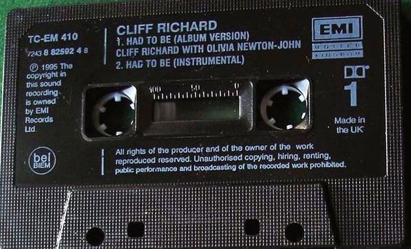 Cliff Richard And Olivia Newton John - Had To Be - Cassette