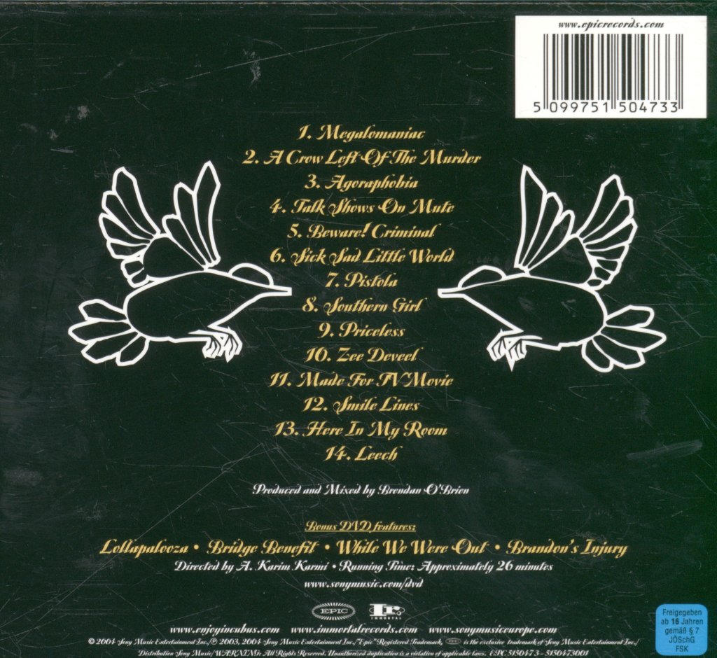 Incubus - A Crow Left Of The Murder - Cd/Dvd