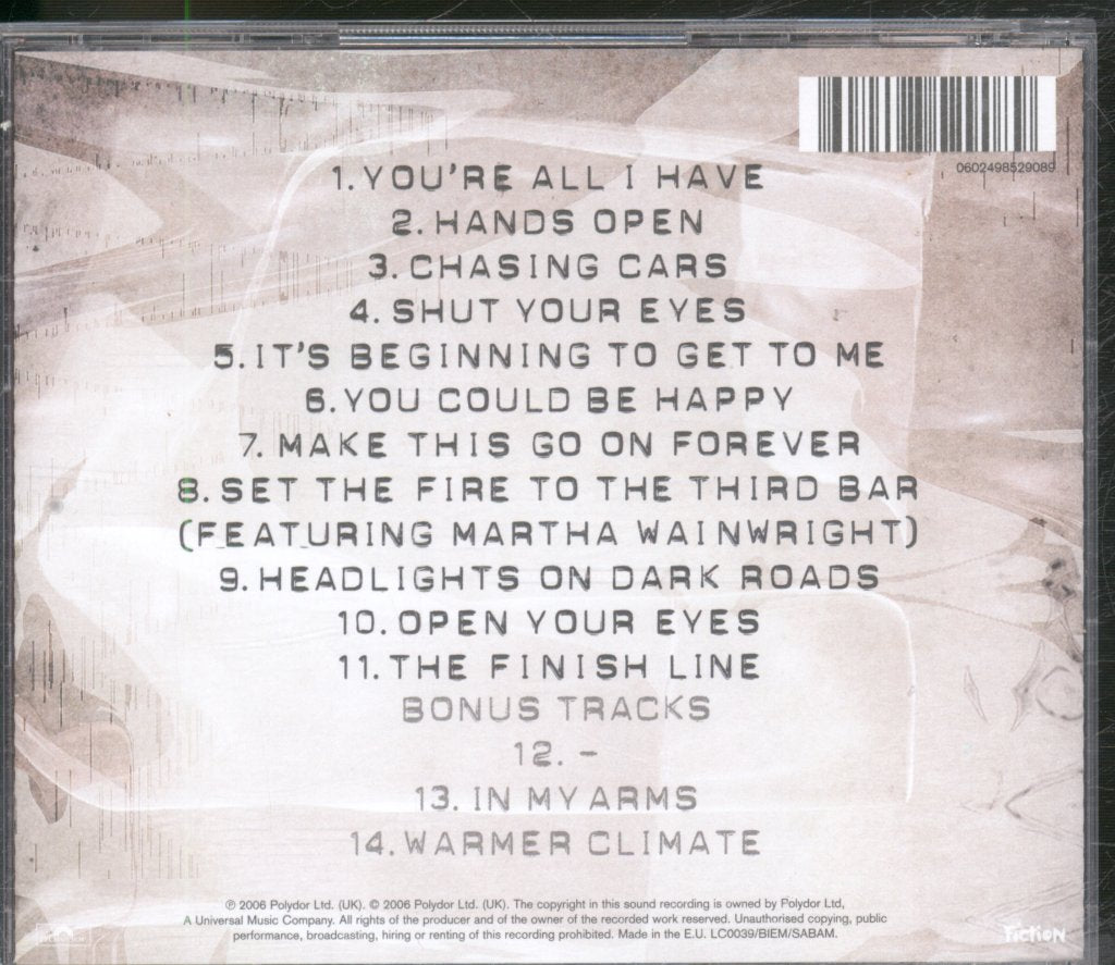 Snow Patrol - Eyes Open - Cd
