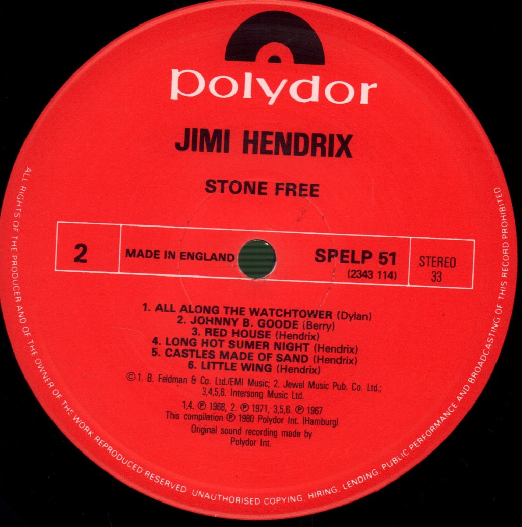 Jimi Hendrix - Stone Free - Lp