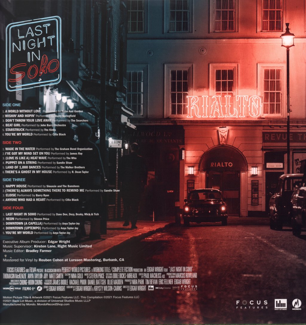 Various Artists - Last Night In Soho (Original Motion Picture Soundtrack) - Double Lp