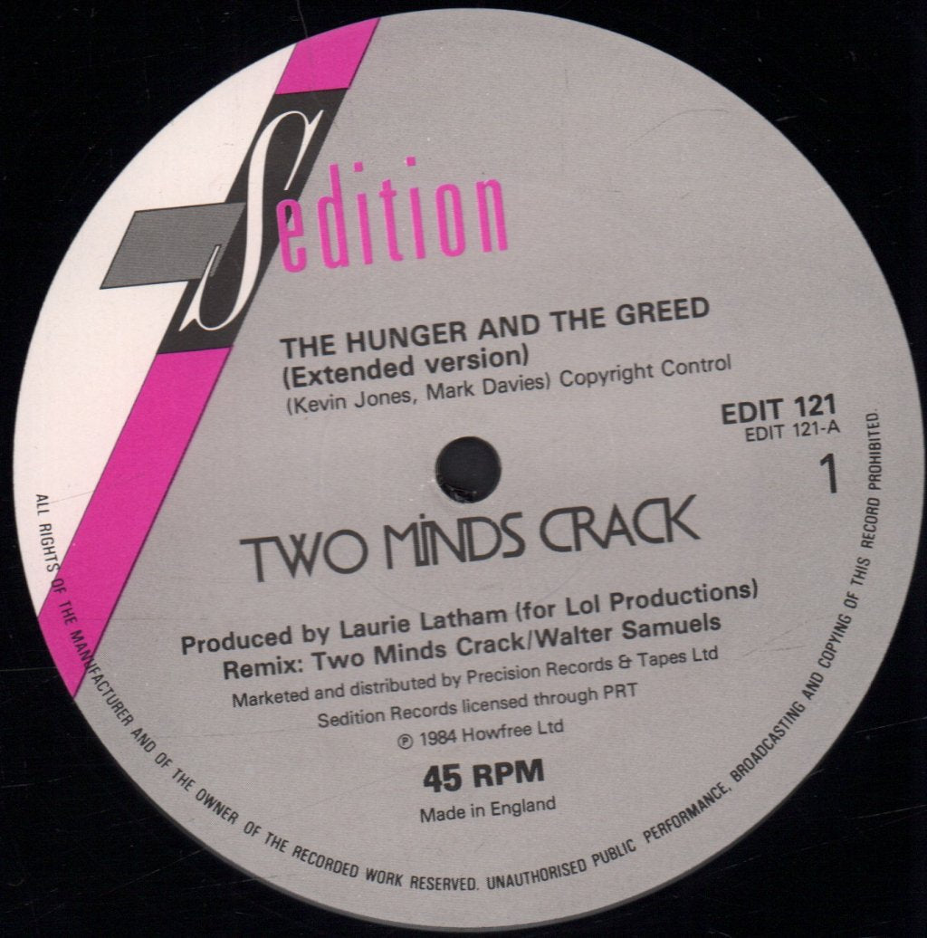 Two Minds Crack - Hunger And The Greed - 12 Inch