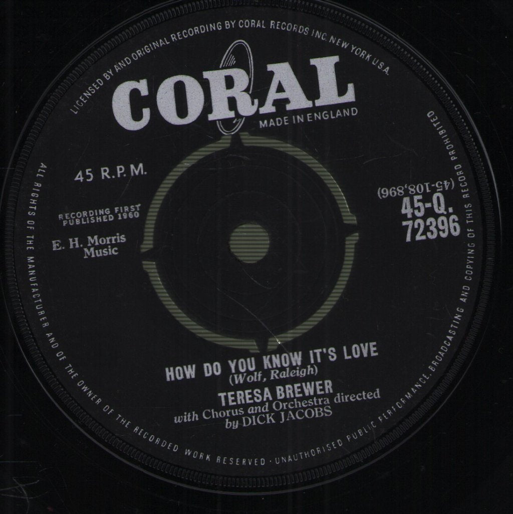 Teresa Brewer - How Do You Know It's Love - 7 Inch