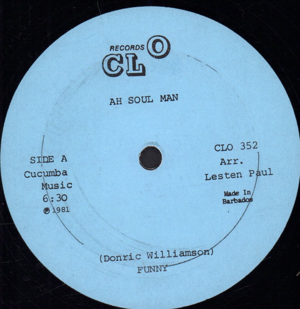 Lord Funny - Ah Soul Man - 12 Inch