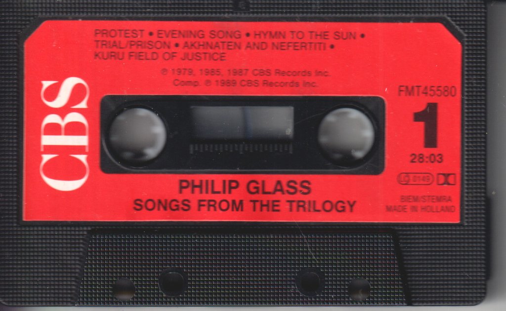 Philip Glass - Songs From The Trilogy - Cassette