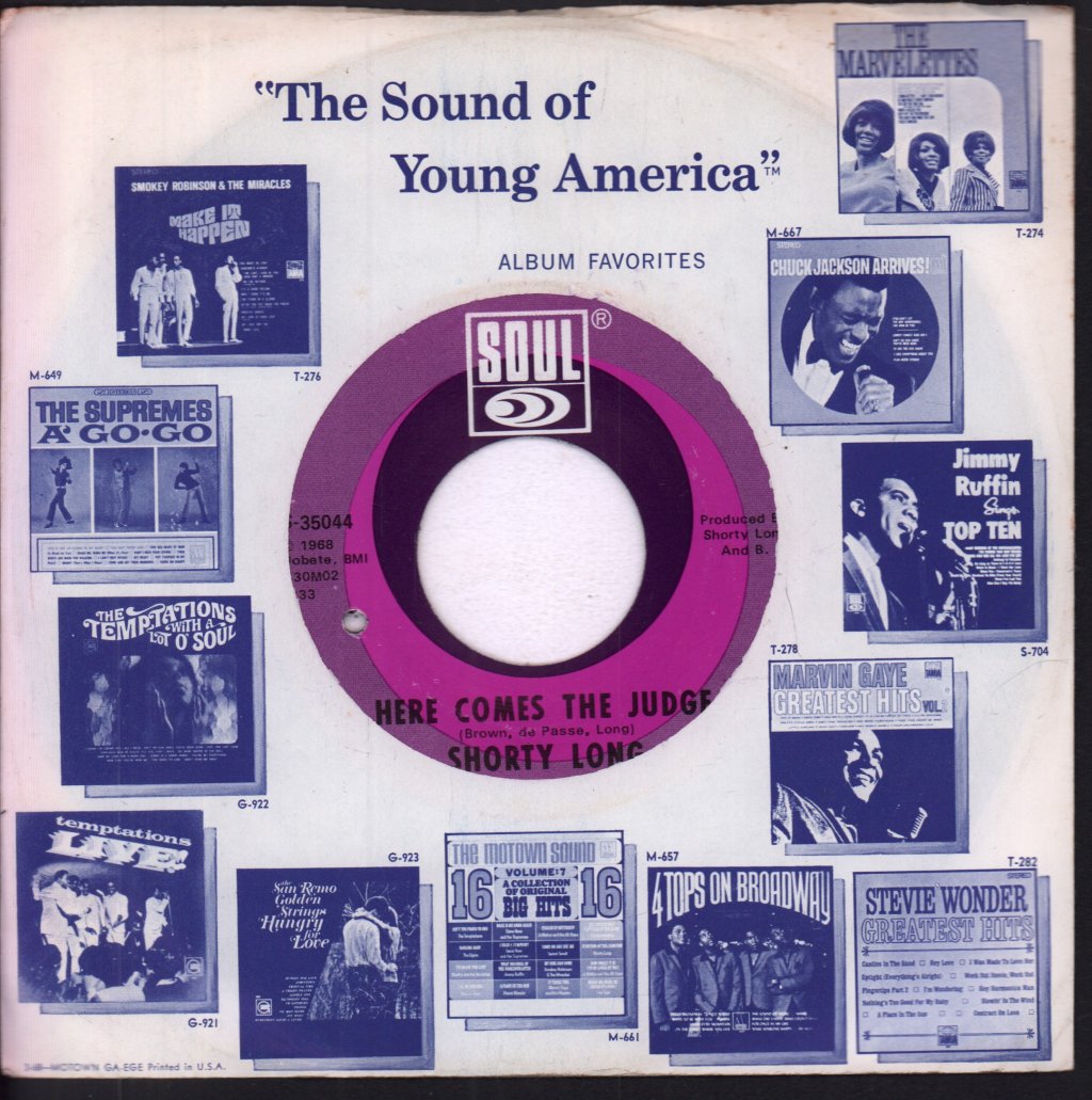 Shorty Long - Here Comes The Judge - 7 Inch