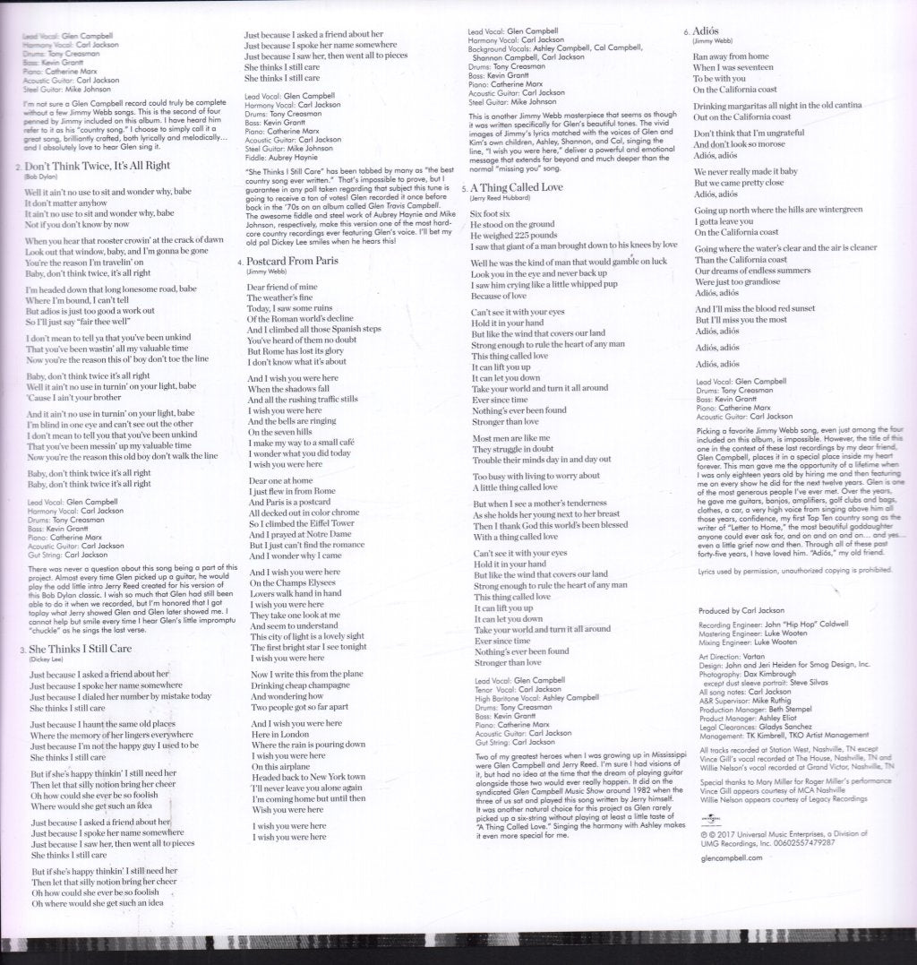 Glen Campbell - Adios - Lp