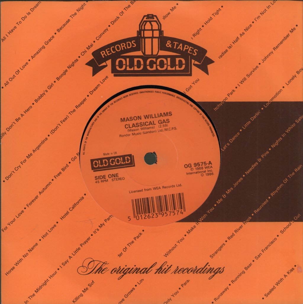 Mason Williams - Classical Gas - 7 Inch