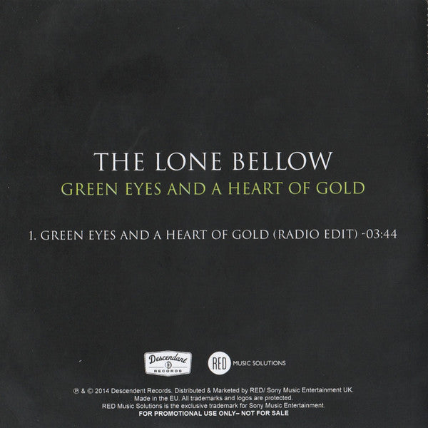 Lone Bellow - Green Eyes And A Heart Of Gold - Cdr