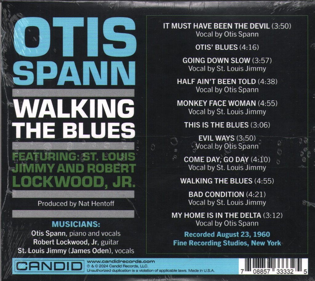 Otis Spann - Walking the Blues - Cd