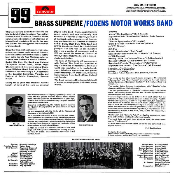 Foden's Motor Works Band - Brass Supreme - Lp