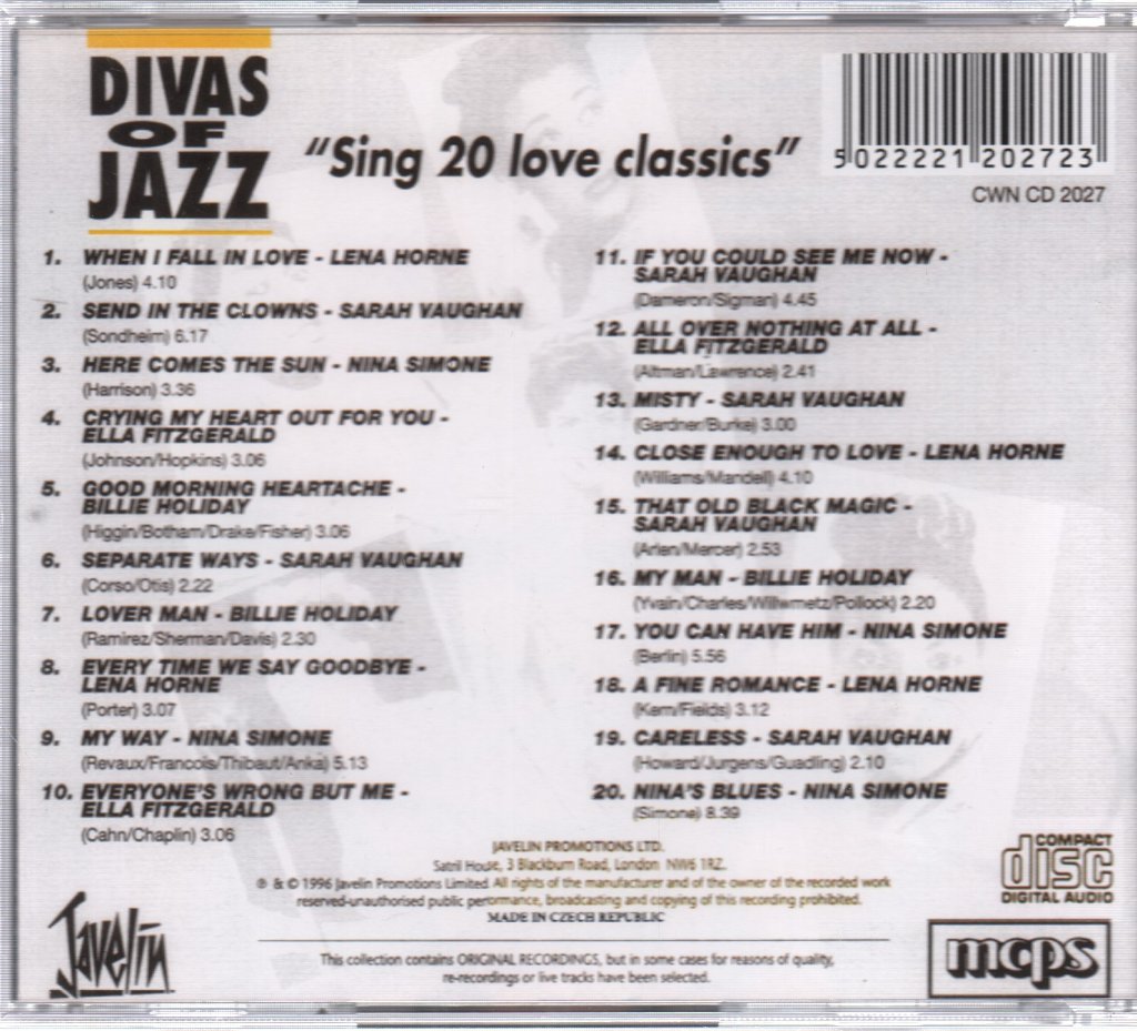 Various Artists - Divas Of Jazz - Cd