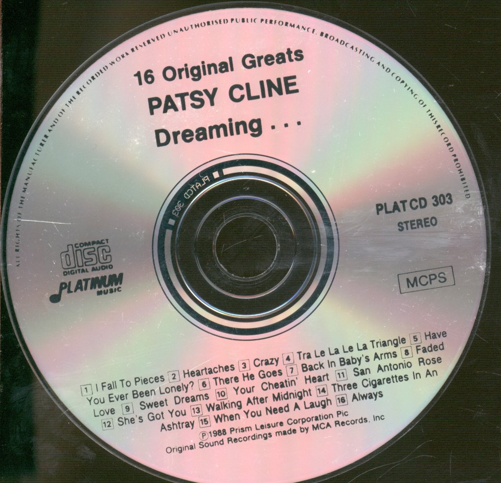 Patsy Cline - Dreaming... - Cd