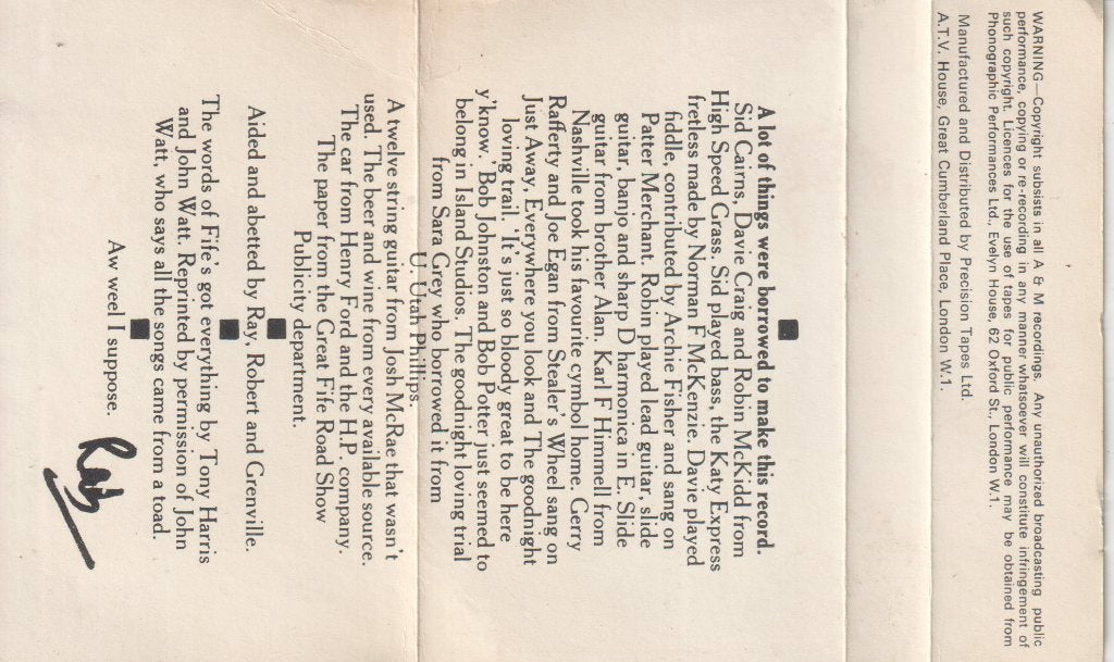 Rab Noakes - Rab Noakes - Cassette