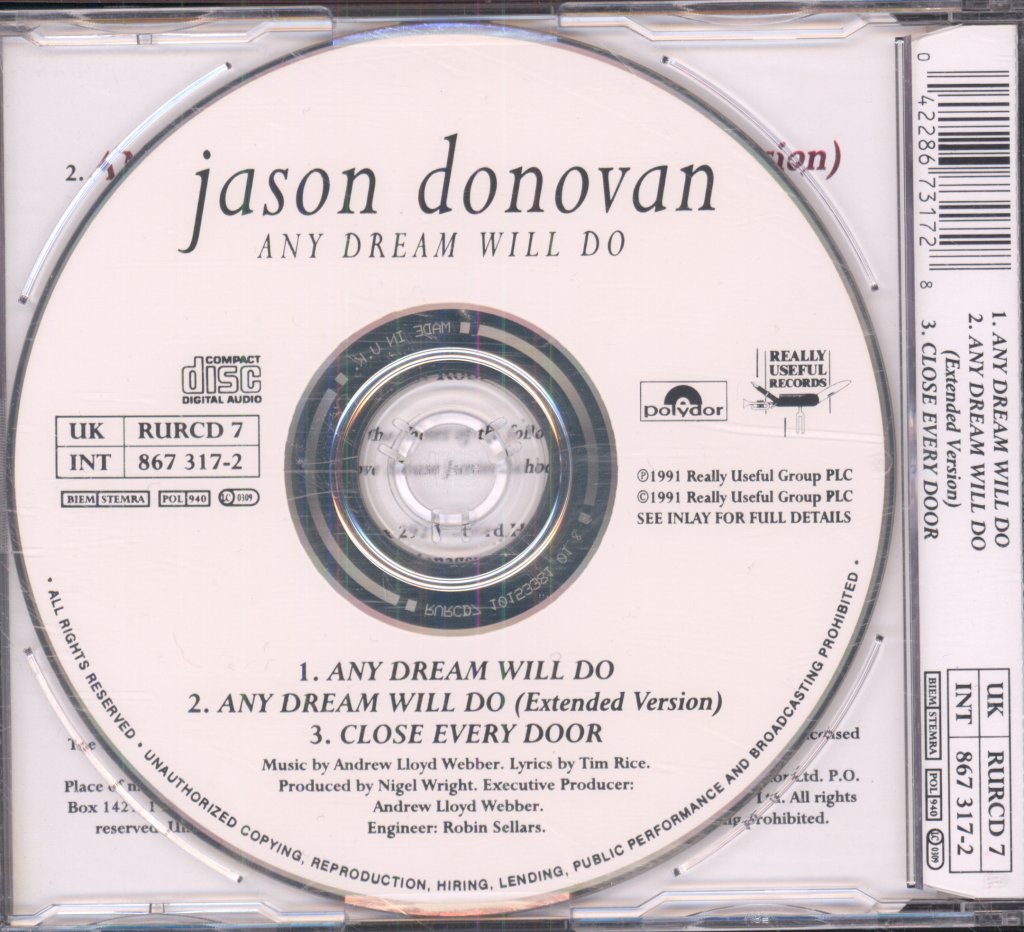 Jason Donovan - Any Dream Will Do - Cd