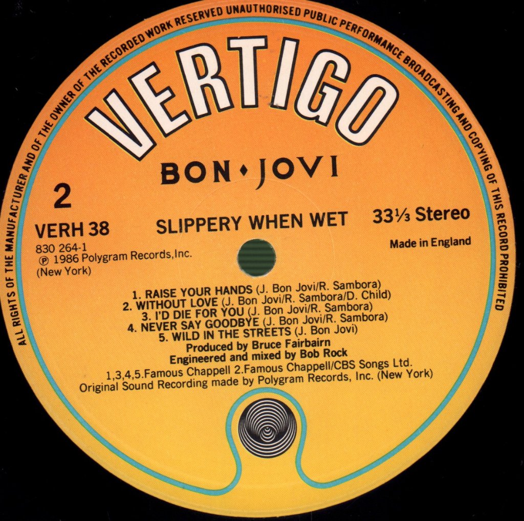 Bon Jovi - Slippery When Wet - Lp