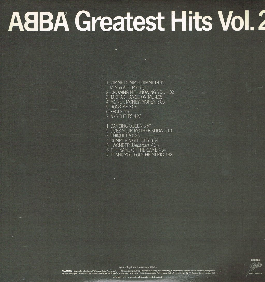 ABBA - Greatest Hits Vol 2 - Lp