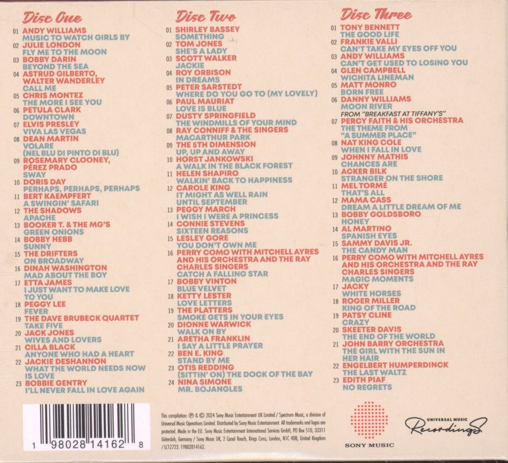 Various Artists - Music To Watch Girls By...Golden Days - Triple Cd