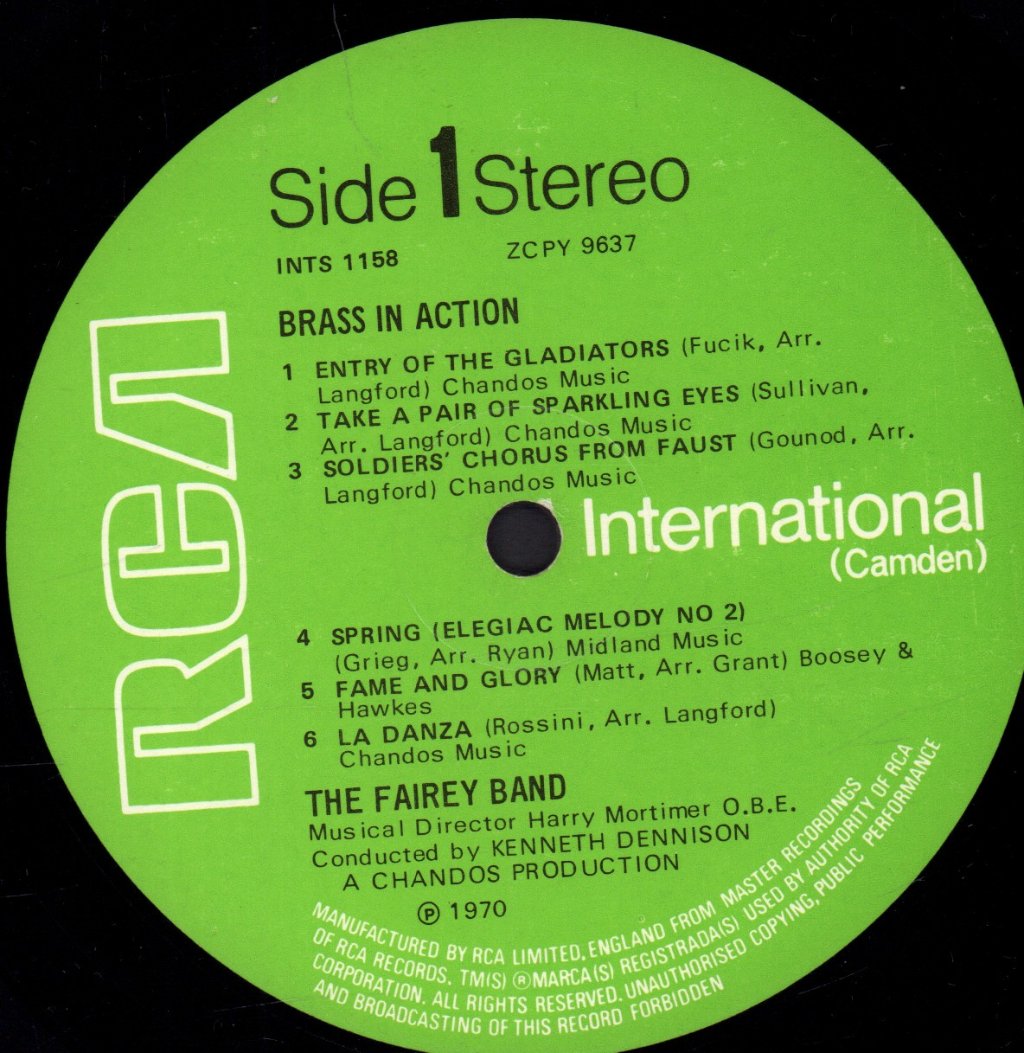Fairey Band - Brass In Action - Lp
