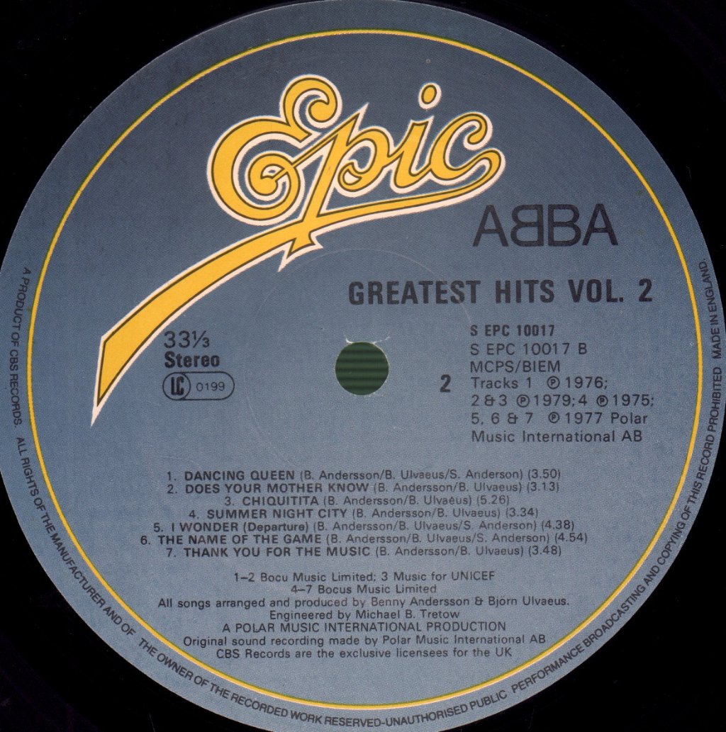 ABBA - Greatest Hits Volume 2 - Lp
