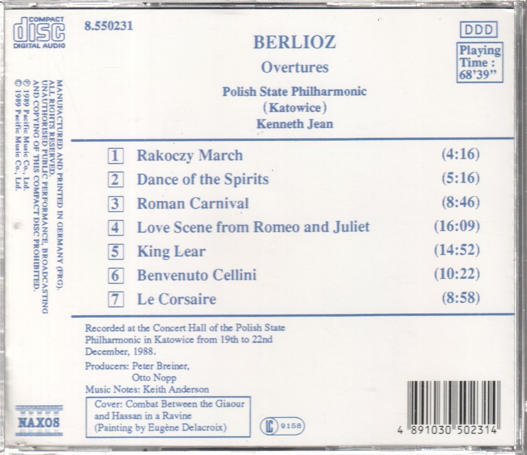 Hector Berlioz - Overtures - Cd