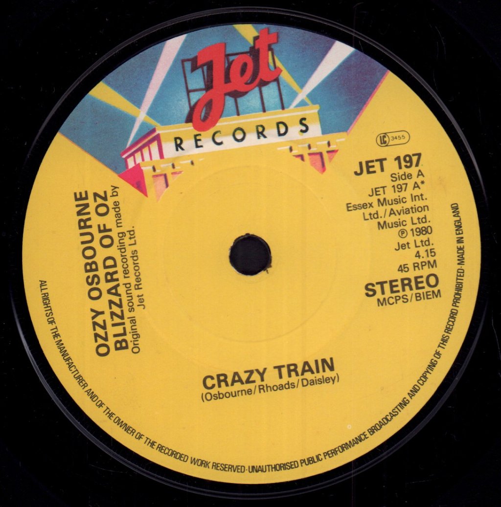Ozzy Osbourne - Crazy Train - 7 Inch