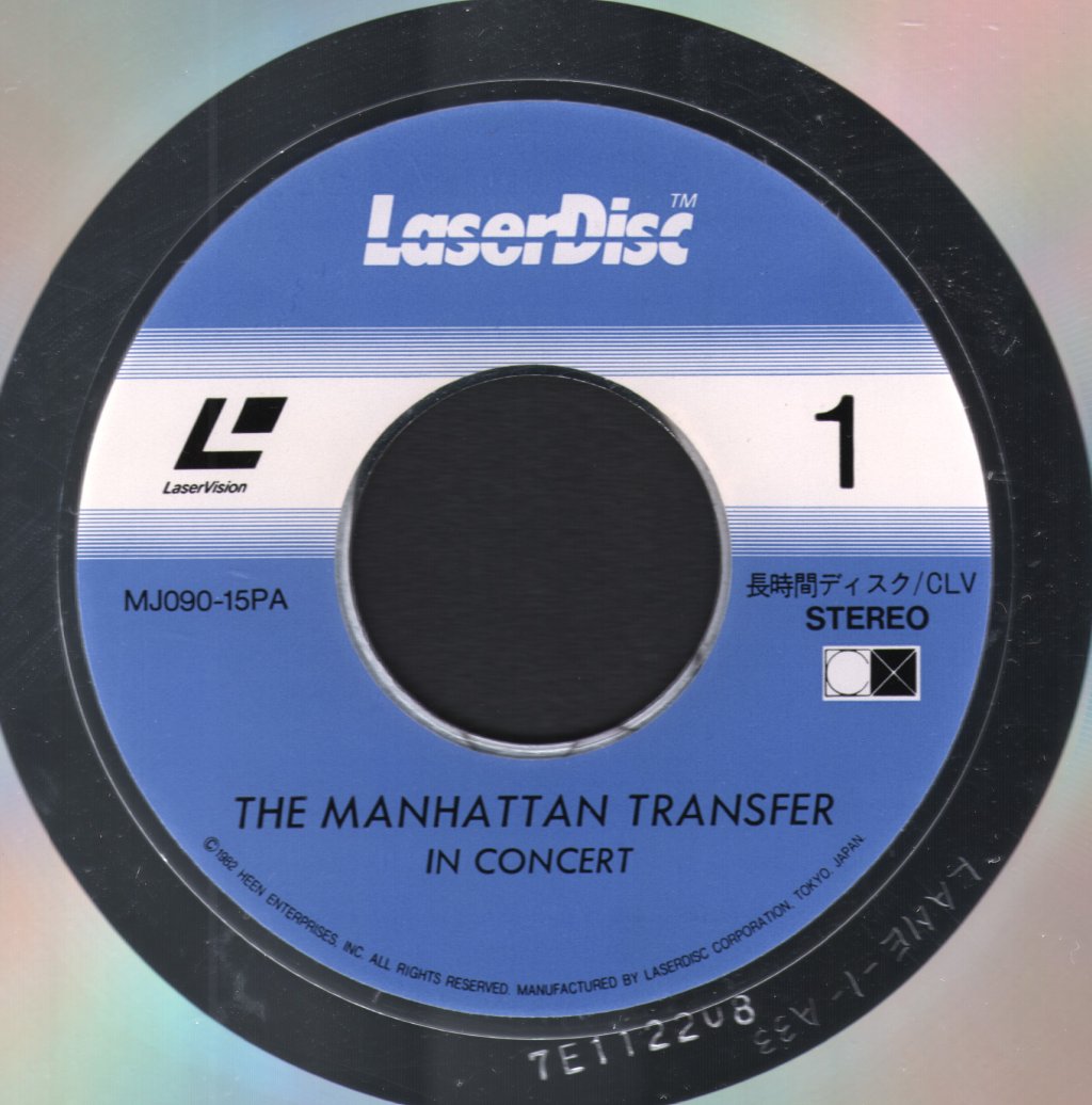 Manhattan Transfer - In Concert - Laser Disc