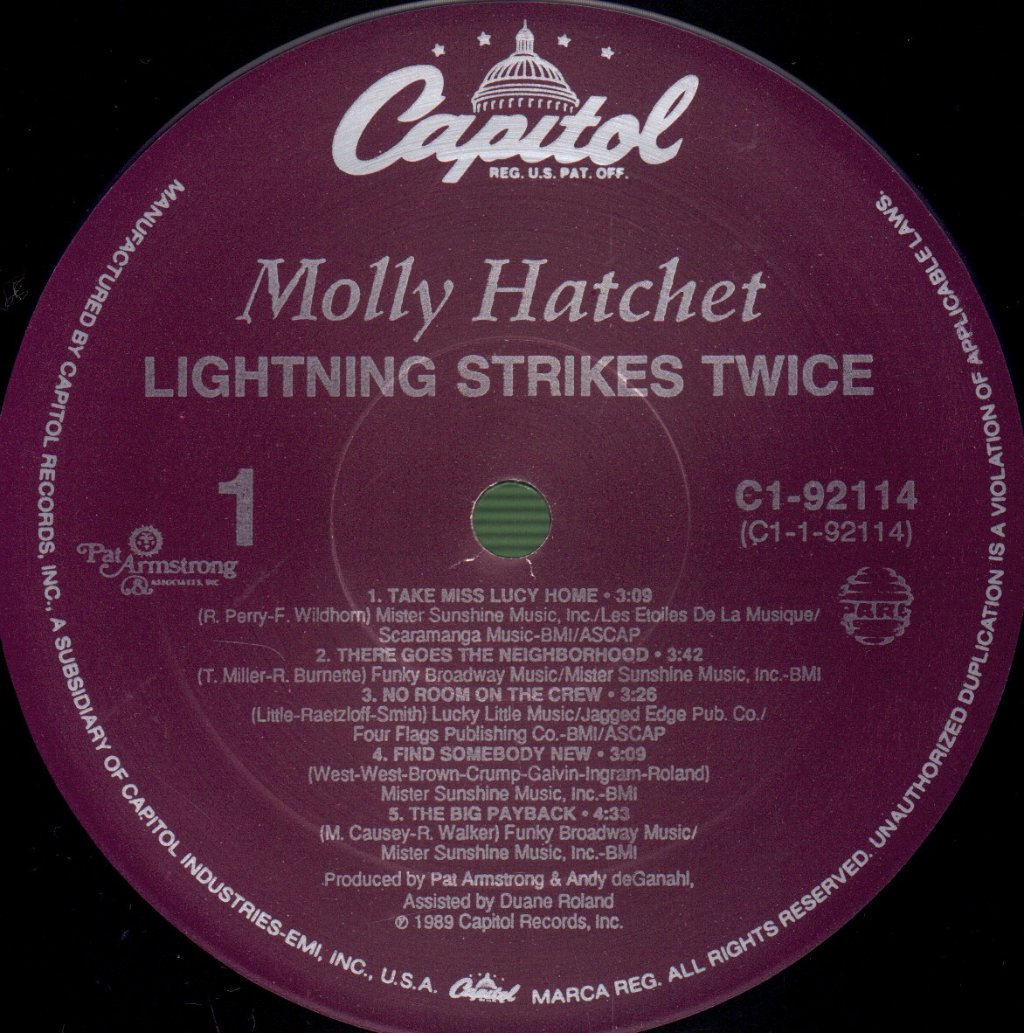 Molly Hatchet - Lightning Strikes Twice - Lp