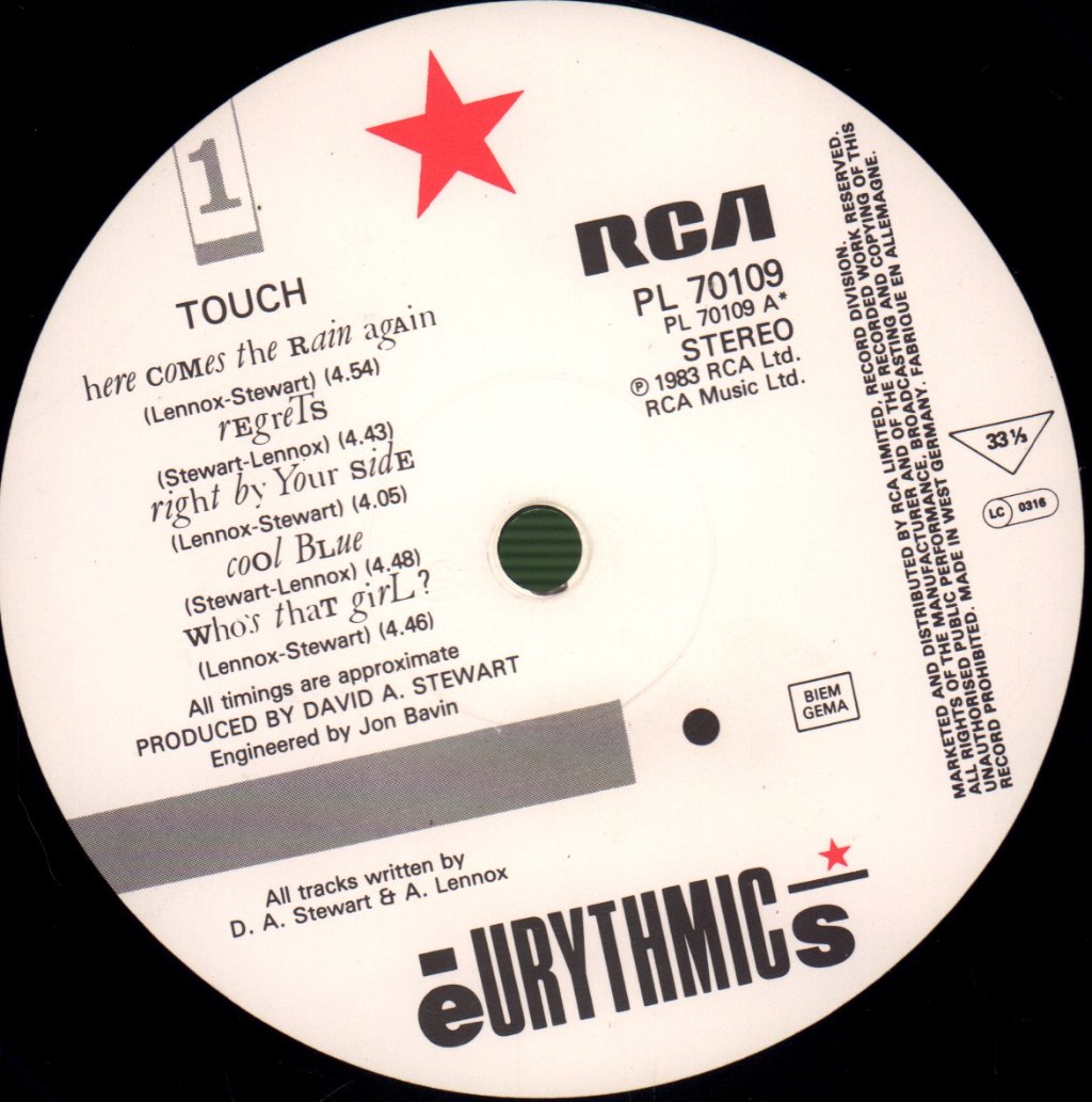 Eurythmics - Touch - Lp