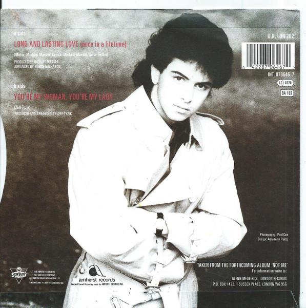 Glenn Medeiros - Long And Lasting Love (Once In A Lifetime) - 7 Inch