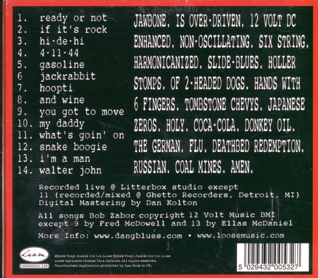 Jawbone (2000'S Group) - Dang Blues - Cd