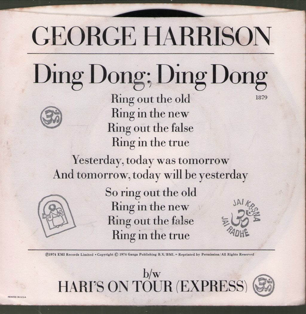 George Harrison - Ding Dong; Ding Dong - 7 Inch