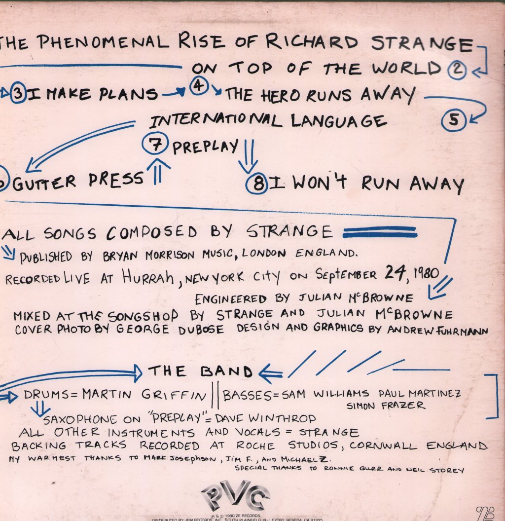 Richard Strange - Live Rise Of Richard Strange - Lp