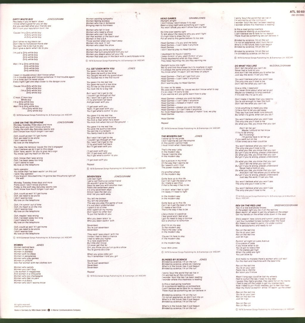 Foreigner - Head Games - Lp