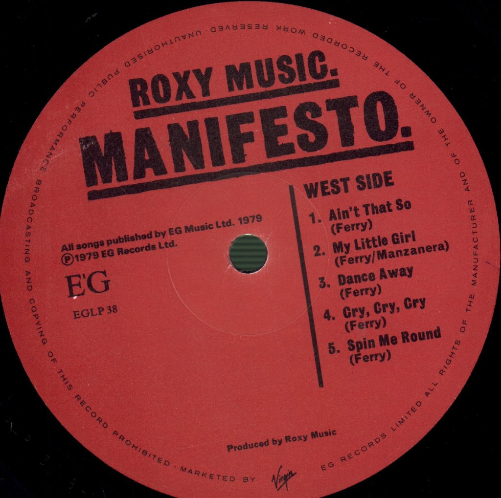 Roxy Music - Manifesto - Lp