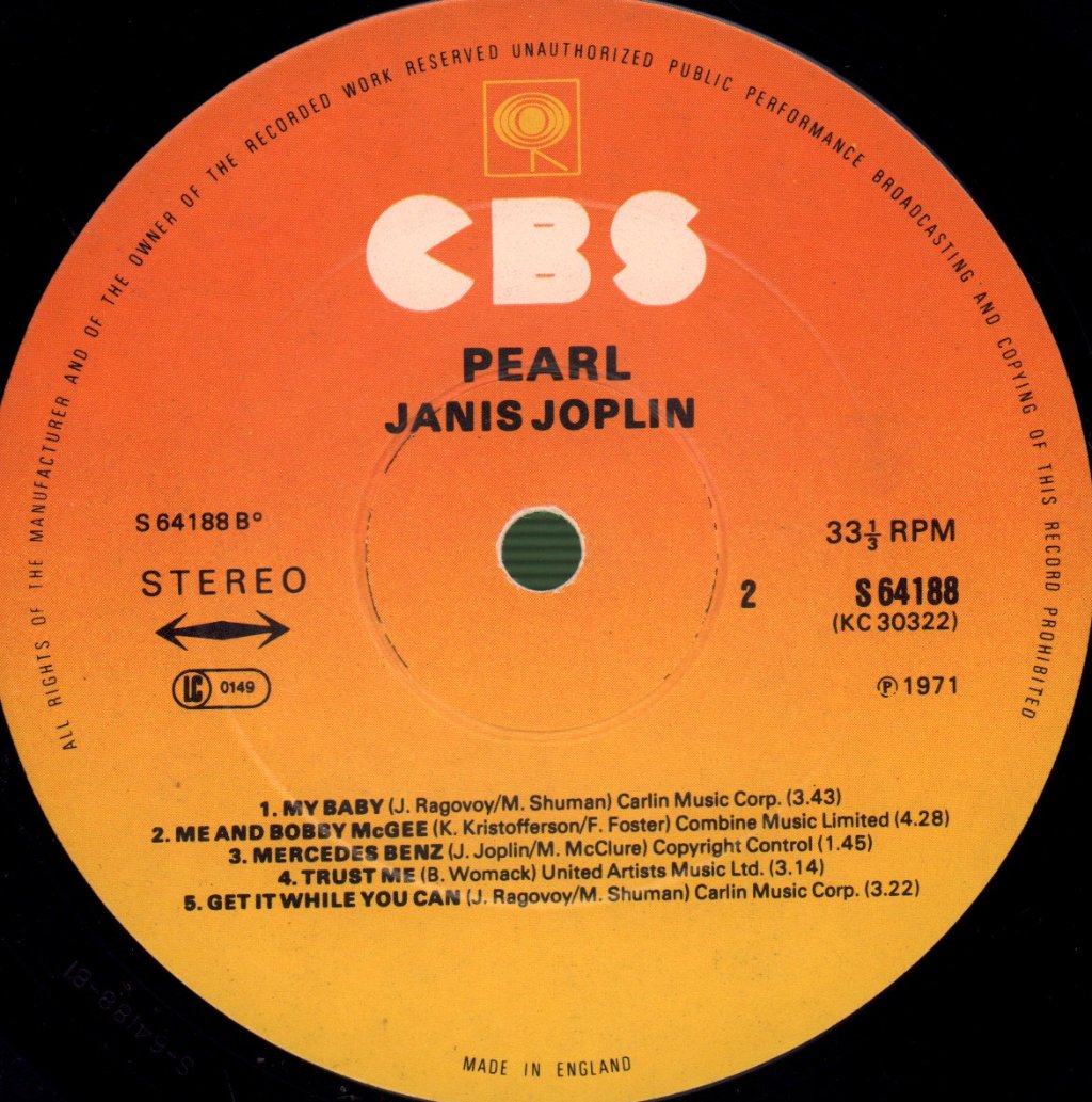 Janis Joplin - Pearl - Lp