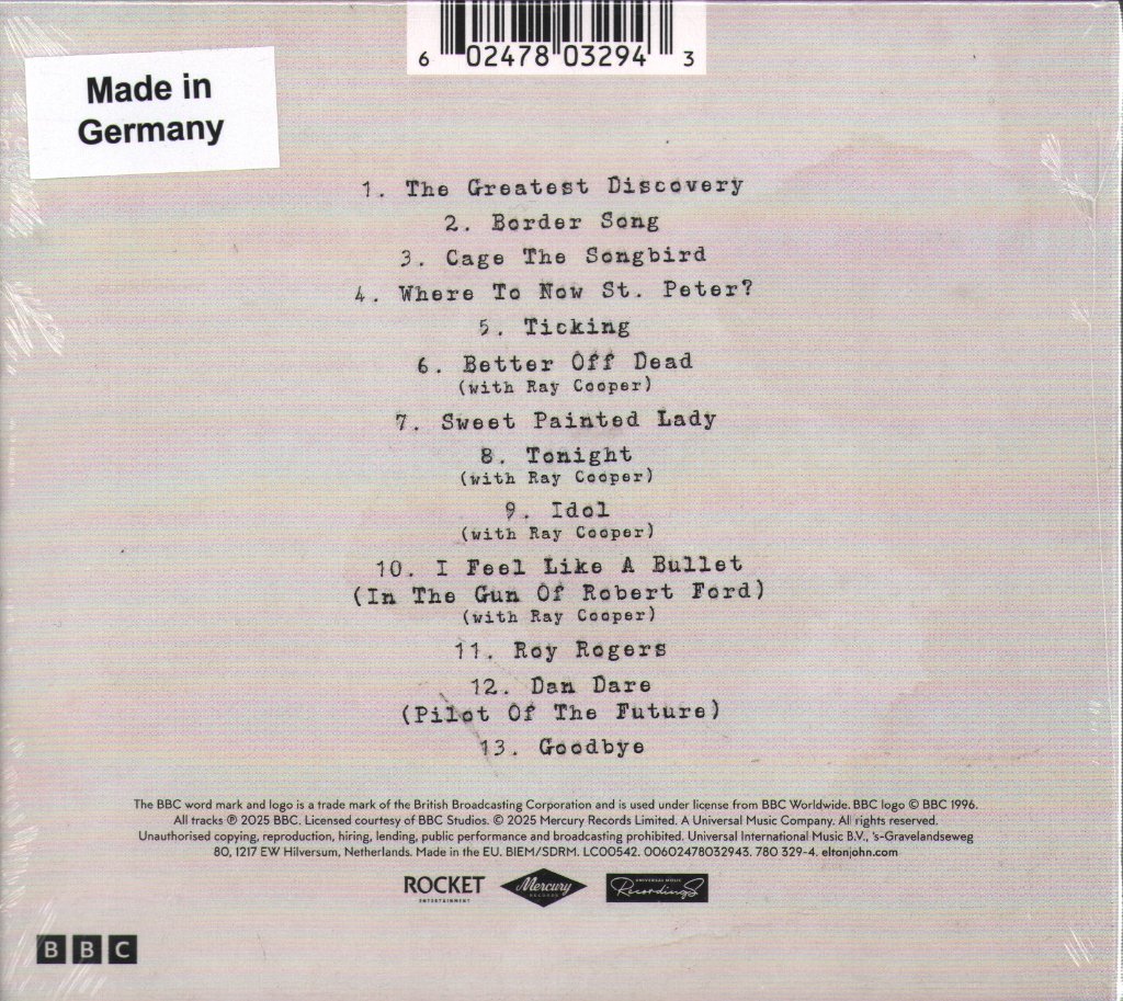 Elton John - Live from the Rainbow Theatre with Ray Cooper - Cd