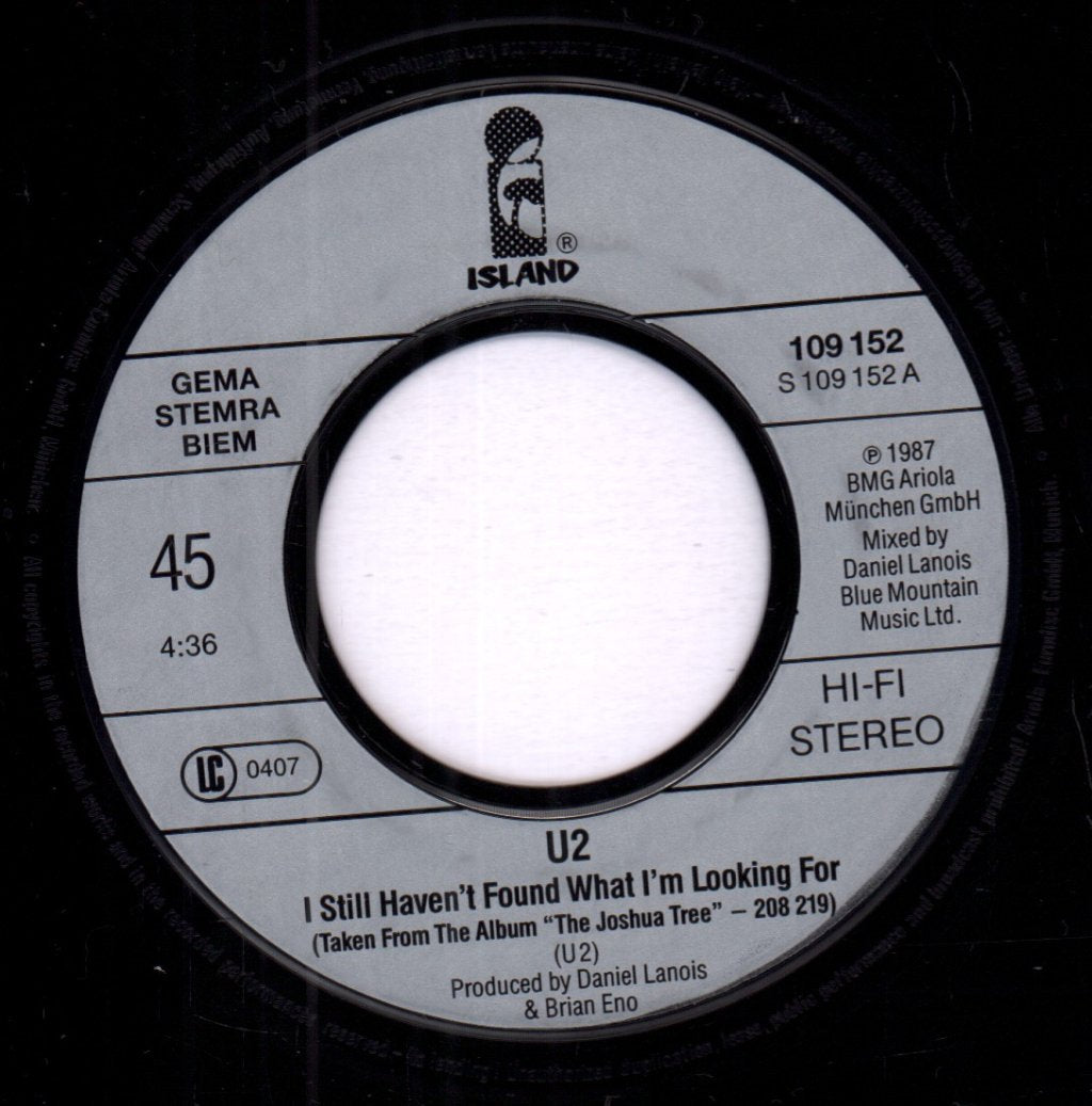 U2 - I Still Haven't Found What I'm Looking For - 7 Inch