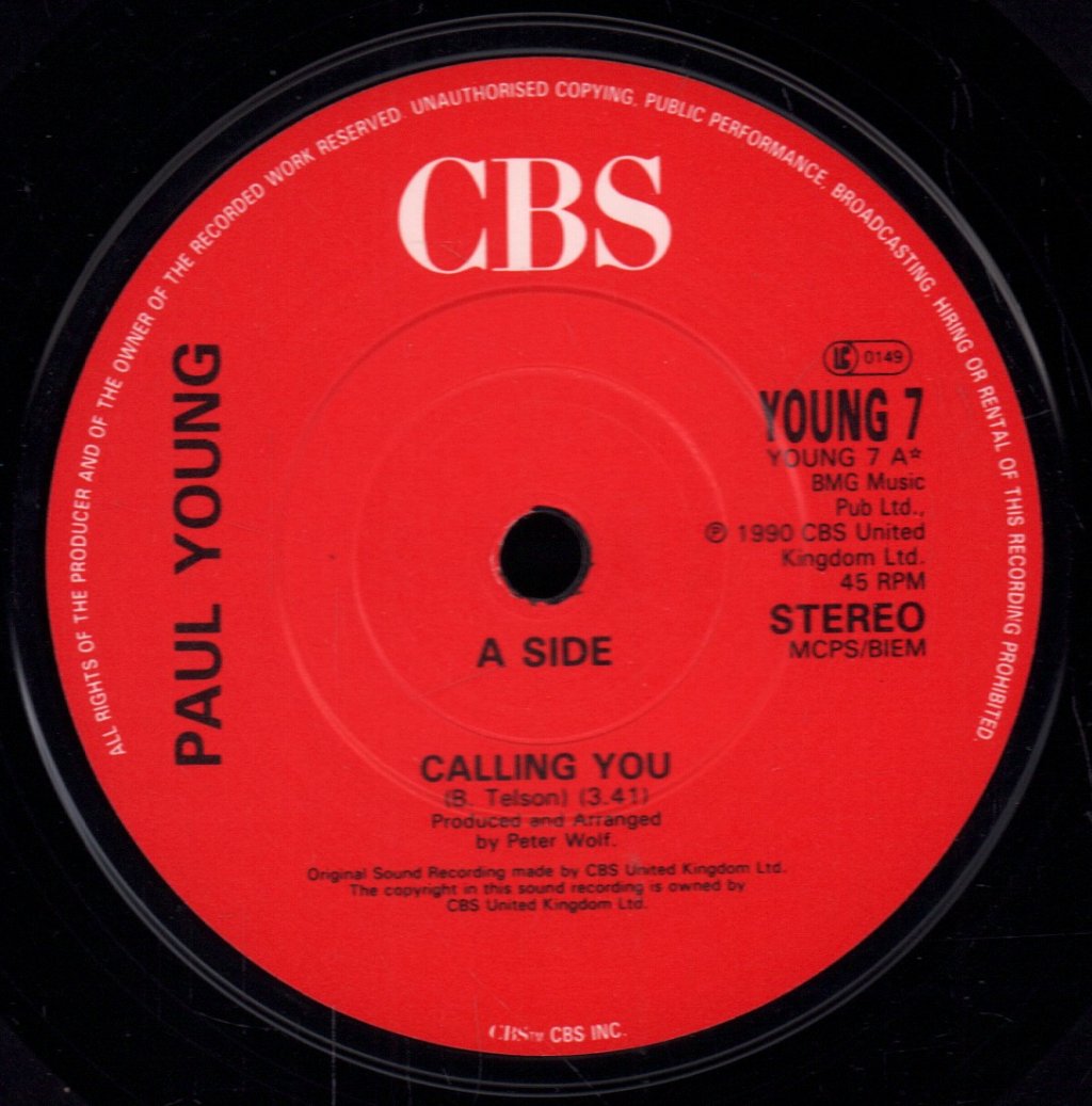 Paul Young - Calling You - 7 Inch