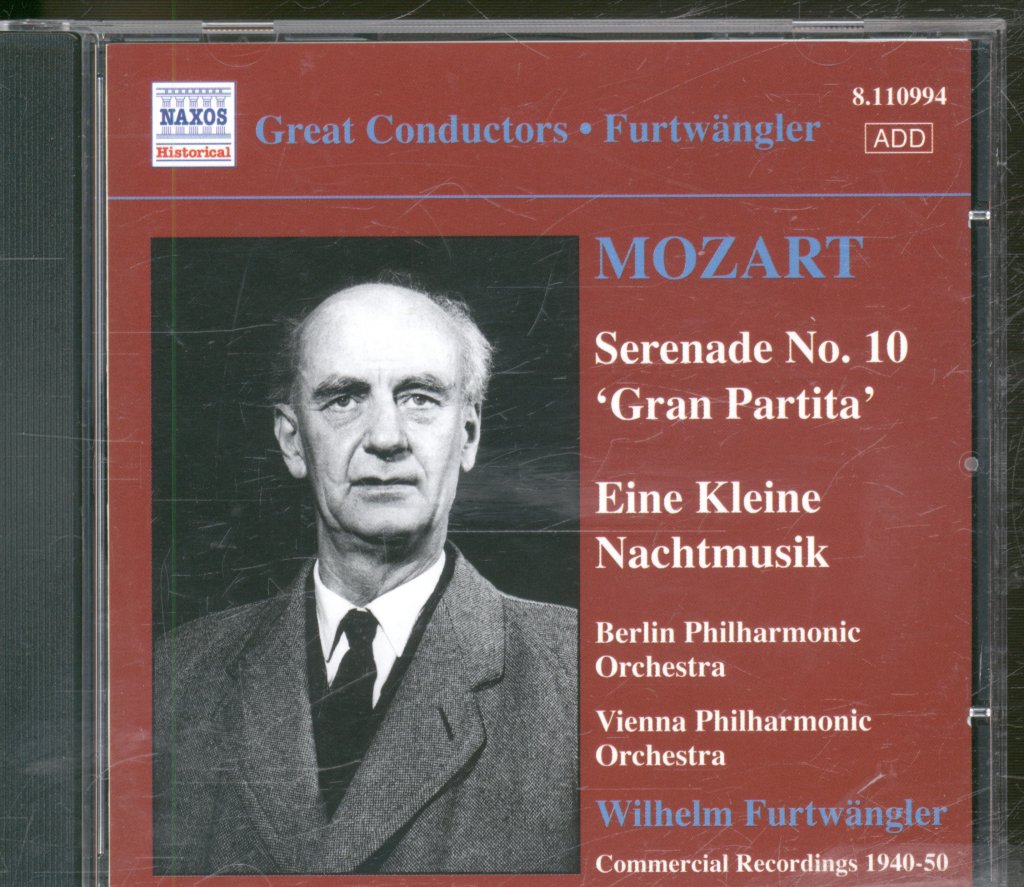 Berlin Philharmonic Orchestra, Vienna Philharmonic Orchestra, Wilhelm Furtwängler - Mozart - Serenade No. 10 'Gran Partita' . Eine Kleine Nachtmusik [Commercial Recordings 1940-50] - Cd