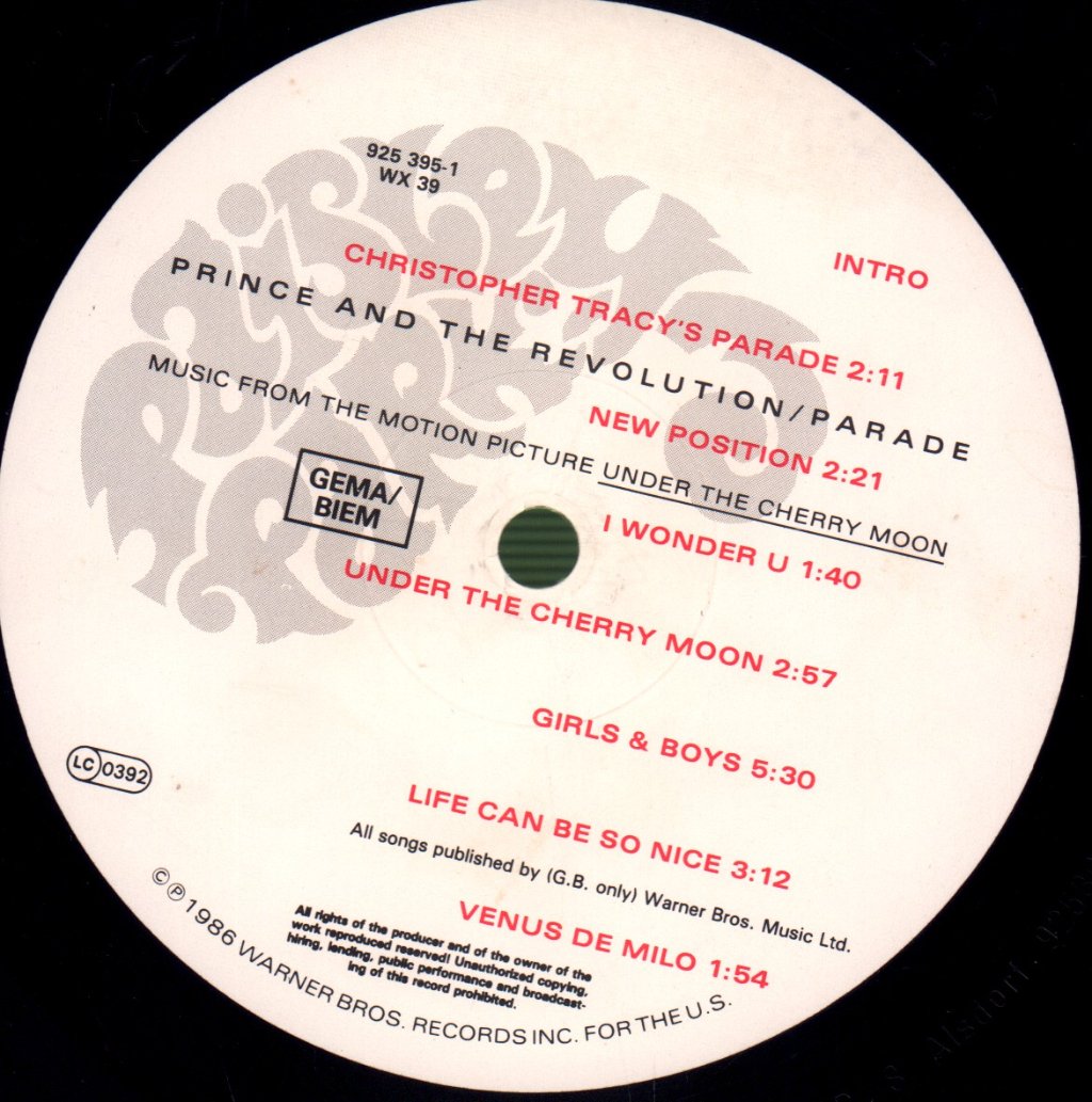 Prince - Parade - Lp