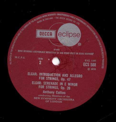 London Symphony Orchestra / new symphony orchestra of london - elgar enigma Variations Introduction And Allegro Serenade For Strings - Lp