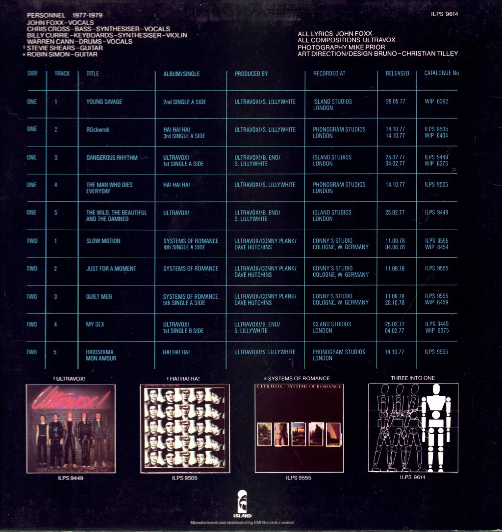 Ultravox - Three Into One - Lp