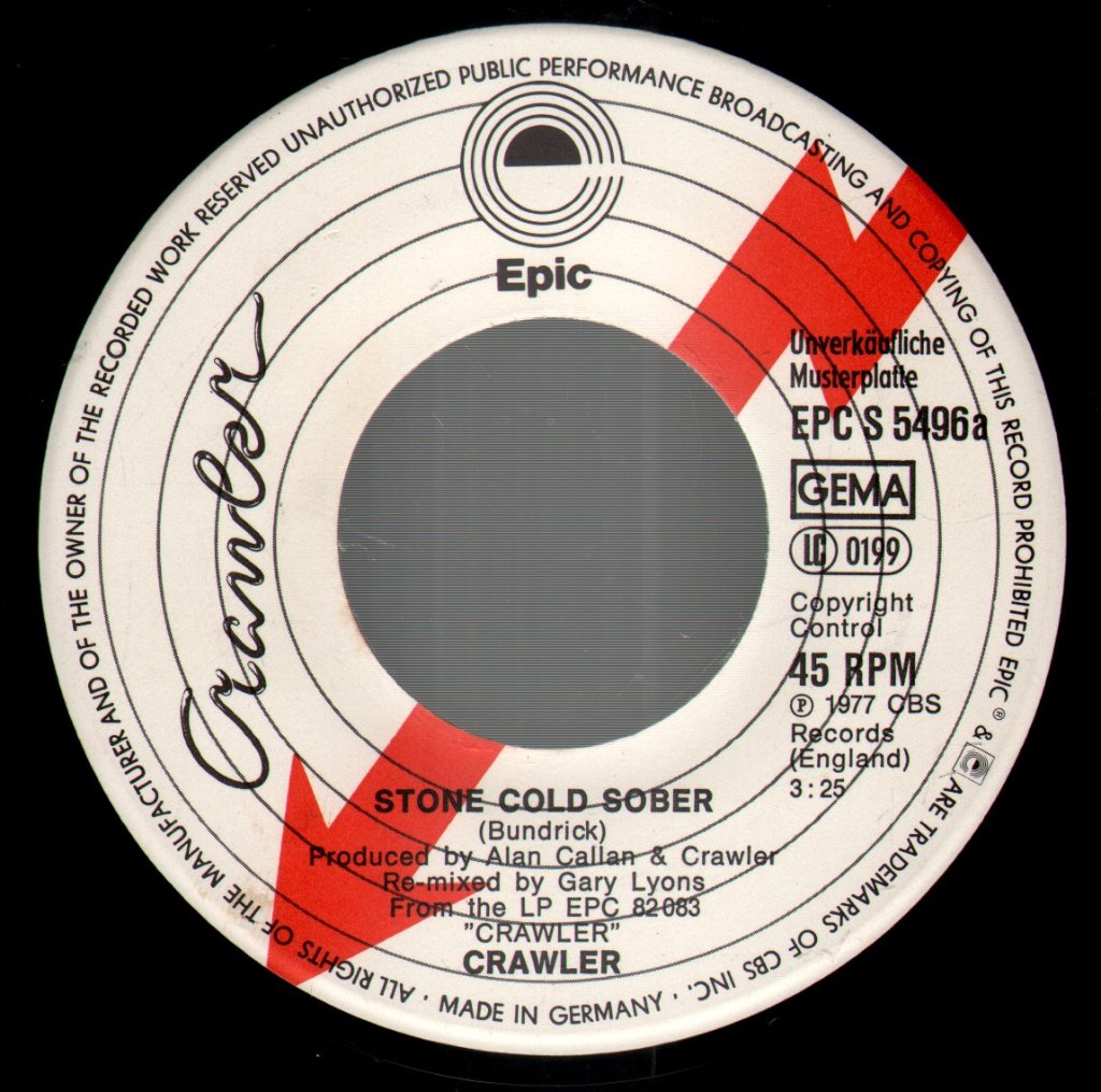 Crawler - Stone Cold Sober - 7 Inch