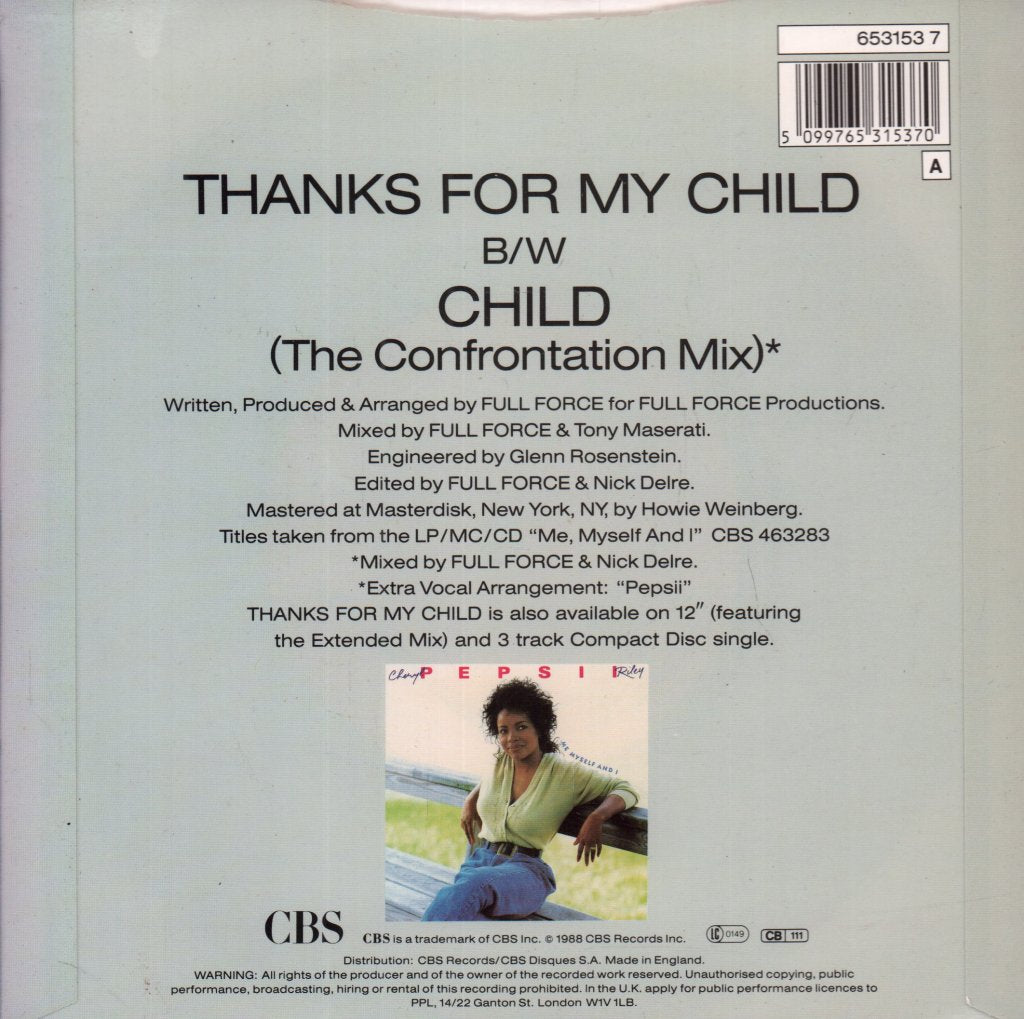 Cheryl Pepsii Riley - Thanks For My Child - 7 Inch