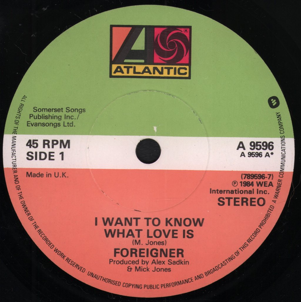 Foreigner - I Want To Know What Love Is - 7 Inch