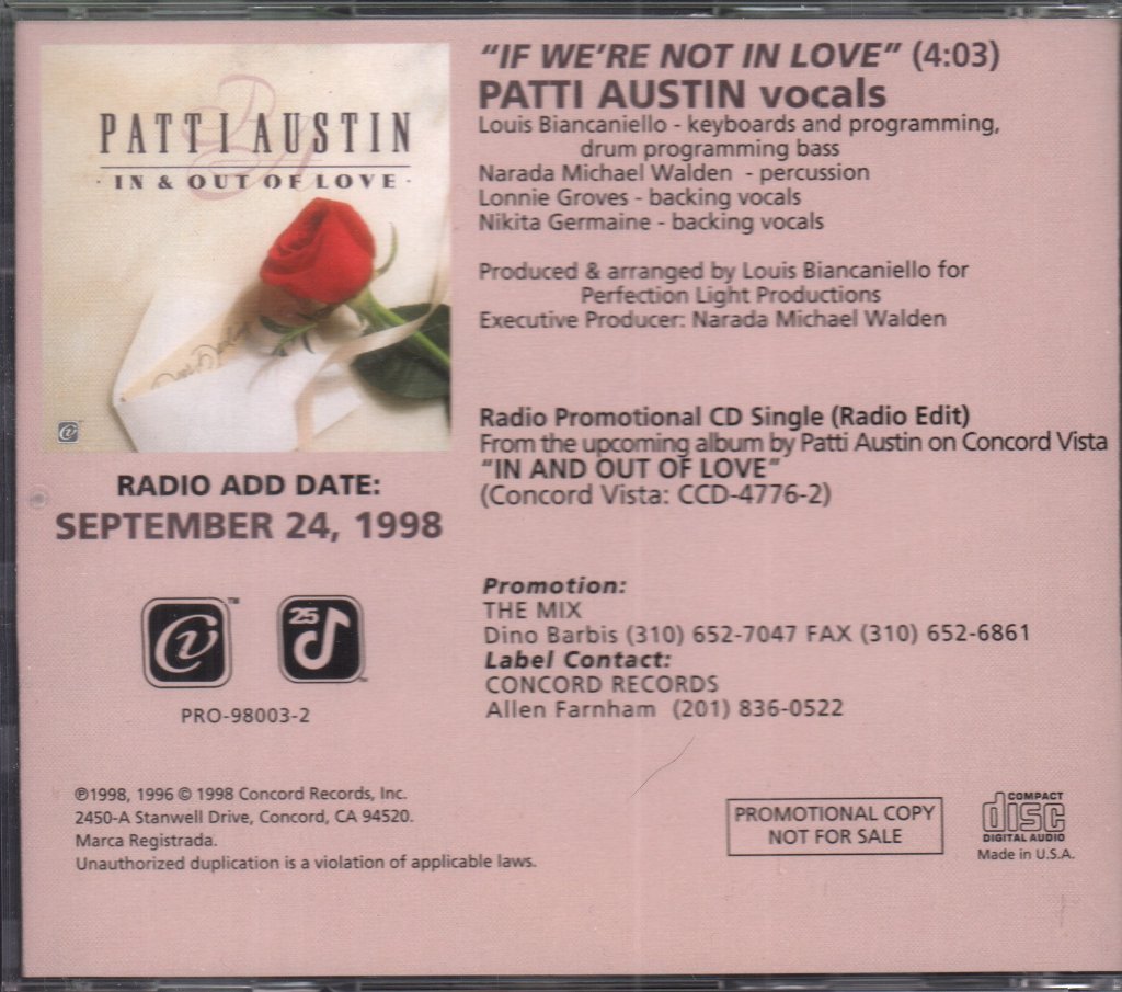 Patti Austin - if we're not in love - Cd